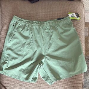 DSG-Light Green Athletic Shorts with UV protection
